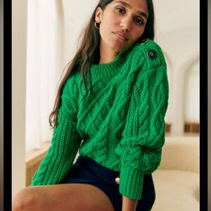 Sezane James Jumper Green Medium
